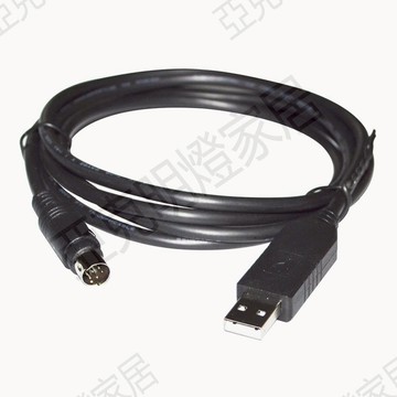 USB轉MINI DIN MD8 8針圓頭 和利時森創伺服器RS232調試線 通訊線【亞德機械五金家居】