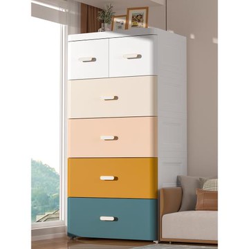 加厚抽屜式收納柜塑料客廳零食柜兒童衣服寶寶嬰兒衣柜家用置物柜