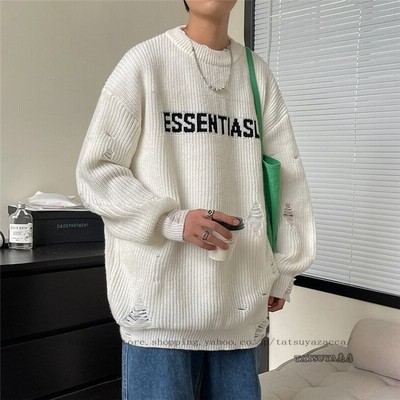 ニットセーター メンズ セーター 英字刺繍 長袖 タルーネック ゆったり ゆるニット メンズファッショントップス プルオーバー 秋冬 冬 通販 Lineポイント最大get Lineショッピング
