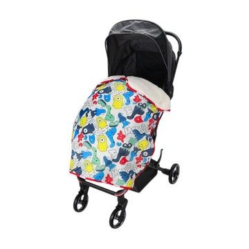 JoyNa - 兩用型刷毛蓋毯 嬰兒車防風蓋毯 雙層防風刷毛毯-搗蛋鬼 (68*81cm)