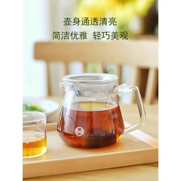 TIMEMORE/泰摩 耐高溫手沖家用分享壺 玻璃咖啡滴濾杯 套裝云朵壺