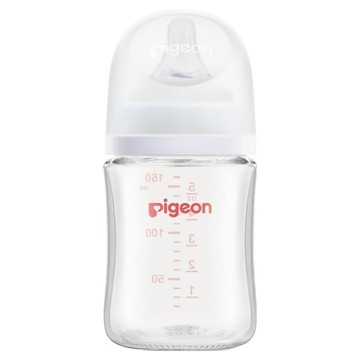 pigeon 貝親 三代母乳實感玻璃奶瓶  純淨白  160ml  1瓶