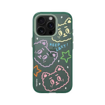 iPhone 16 Pro Clear 憂墨綠 - 煎妮花 JENNYHUA - 彩虹雪莉熊