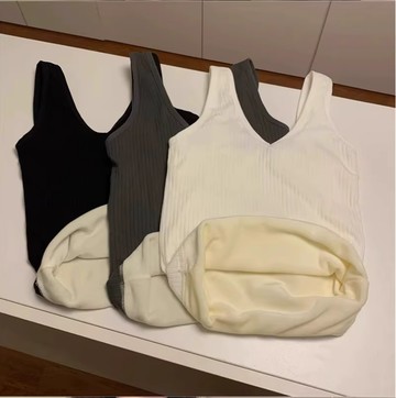 打底衫保暖背心女士加厚加絨純棉打底衫秋冬款上衣內搭吊帶無痕【步行者戶外生活館】
