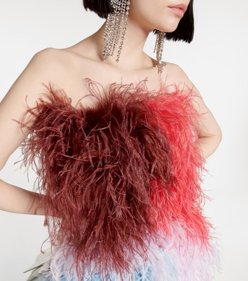 The Attico Keri feather-embellished minidress