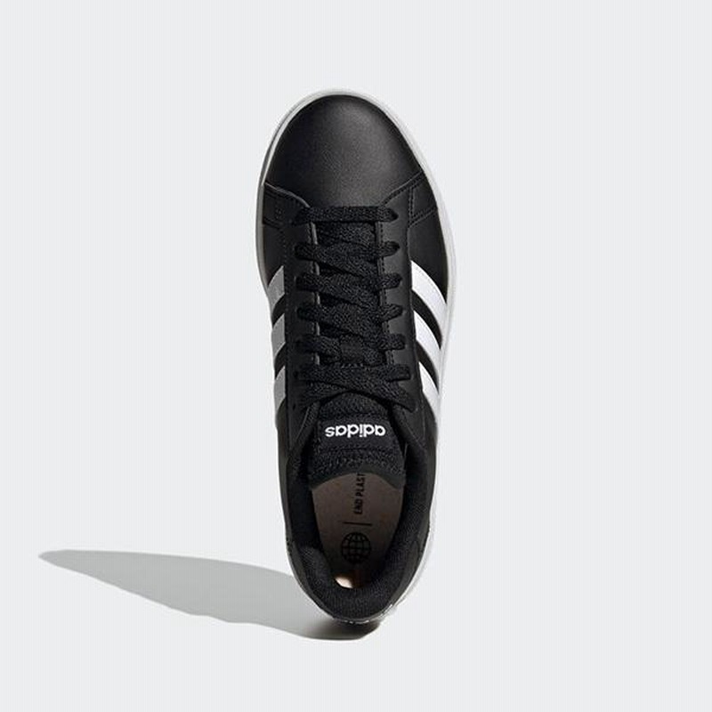 adidas コート M 黒/白 アディダス スニーカー レディース 靴 黒 ブラック 白 adidas