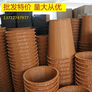 手工編塑料仿藤堆頭水果籃筐水果店超市陳列展示托盤籃收納落地筐