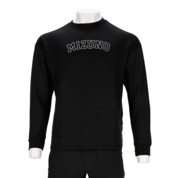 Mizuno 美津濃 1906 男款 黑色 圓領 棉質 運動 休閒 大學T 長袖 D2TAA53709