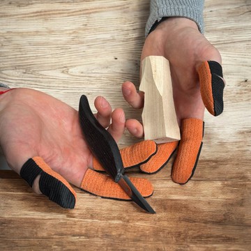 男士防割手指橘色手套 6 件套