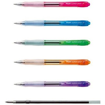 【文具通】PILOT パイロット 百樂 BP-GP-10N 透明 七彩 舒寫筆 0.7 粉紅 A1300550