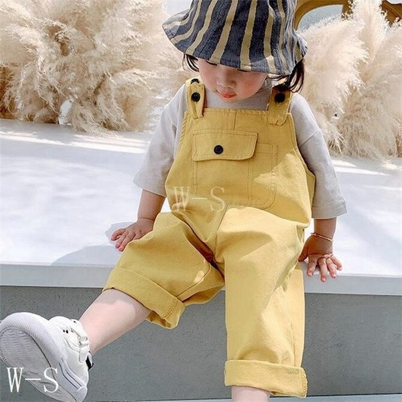 サロペット子ども女の子赤ん坊赤ちゃん無地オーバーオールキッズ子供服夏春秋可愛いおしゃれ 通販 Lineポイント最大get Lineショッピング