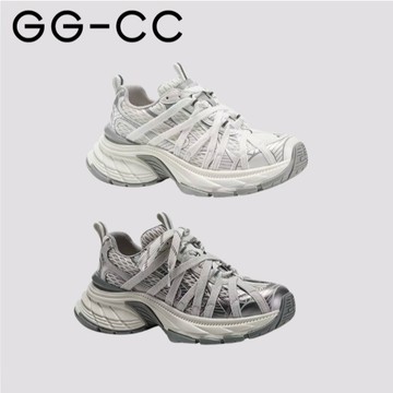 【other more 特選潮流】正品公司貨 GG-CC 2025秋季新款 潮流復古做舊綑綁時尚厚底老爹鞋