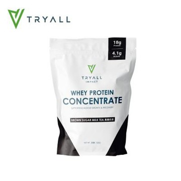 [台灣 Tryall] 濃縮乳清蛋白粉-黑糖奶茶 (500g/袋)