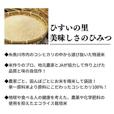 ふるさと納税 糸魚川市 新潟県糸魚川産コシヒカリ 2kg 農家自慢の特選米『ひすいの里』全3回