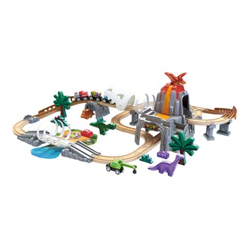 【網路限定】德國Hape 火車軌道夜光恐龍組合