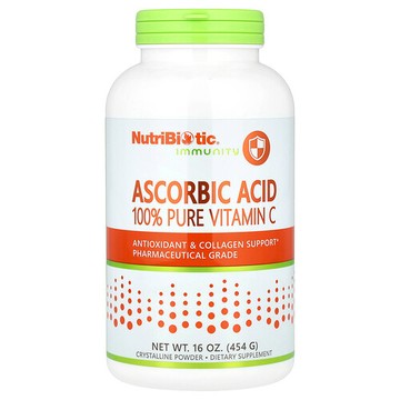 NutriBiotic, 抵抗，抗壞血酸，純維生素 C，16 盎司（454 克）