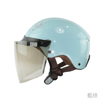 華泰 安全帽 NINJA  K-827 K827 素色 藍綠 輕便型 可拆洗 抗UV鏡片 雪帽 半罩