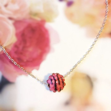 立體玻璃珠項鍊, 頸鍊 飾物 NEC-002