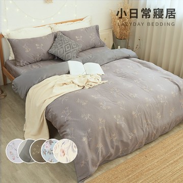 《小日常寢居》台灣製300織100%純天絲™6尺雙人加大床包被套四件組「多款任選」 60支紗