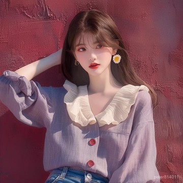 WIT#紫色穿搭 紫色套裝 紫色襯衫 今年流行漂亮小衫減齡上衣獨特法式溫柔好看紫色韓係娃娃襯衫