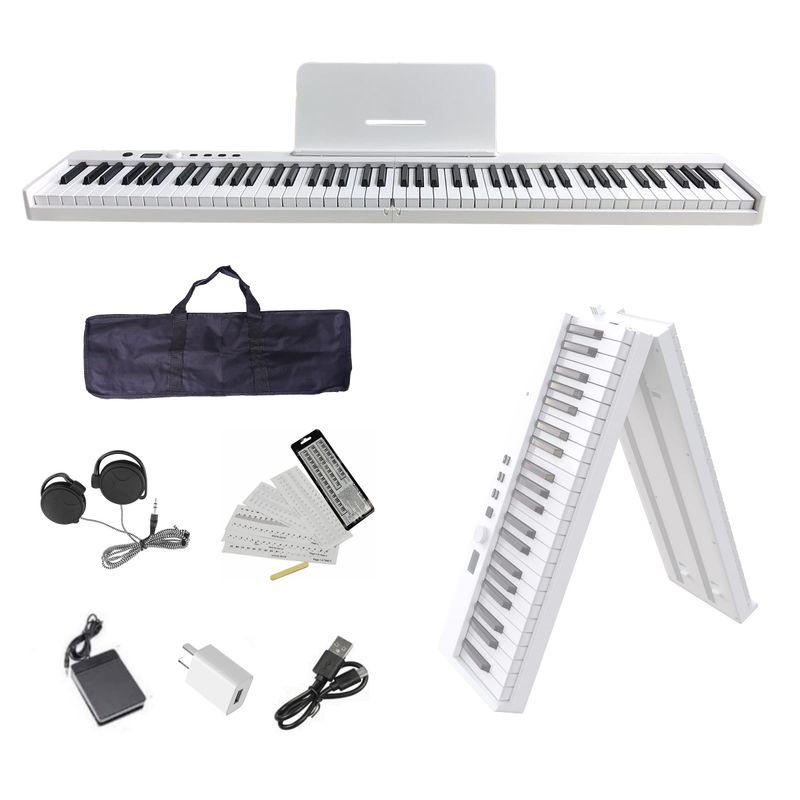 ニコマク NikoMaku 電子ピアノ 88鍵盤 折り畳み式 SWAN-X 白 ピアノと
