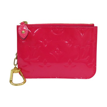 【二手名牌BRAND OFF】LOUIS VUITTON LV 路易威登 桃紅色 原花漆皮 Pochette cle 零錢包 M90312