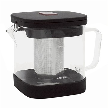 優得 俠客品茶壺  G-4053  600ml  1個  透明 + 黑色