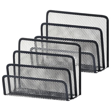 【德利生活】金屬桌面收納架  黑色  2個