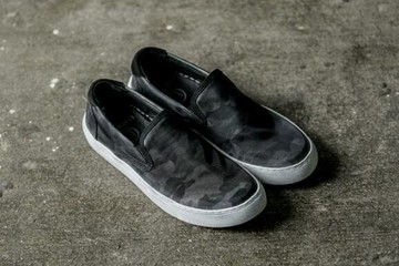 FINDSENSE MD 日系 高品質 時尚 潮 男 網布 純棉 迷彩 一腳蹬 懶人鞋 低跟休閒鞋 板鞋