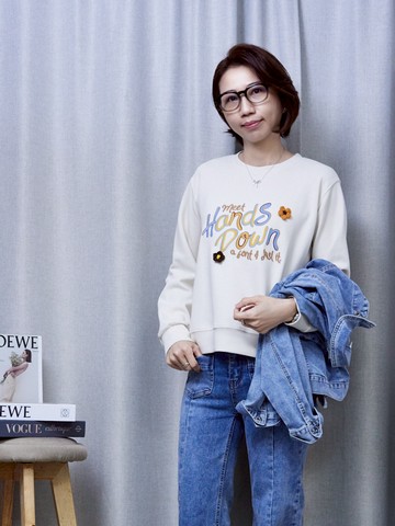 Hands Down 字母圖樣・舒適親膚圓領Ｔ｜日常休閒必備款