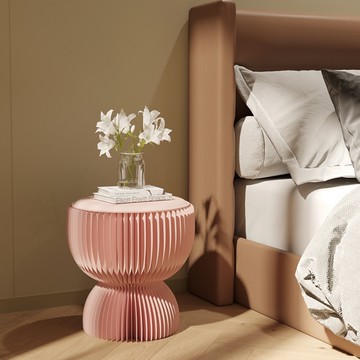 十八紙｜坐蓮凳-粉色-38cm高