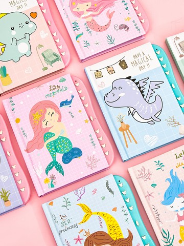 清讓文具小學生密碼本日記本兒童密碼鎖筆記本帶鎖本子女孩記事本