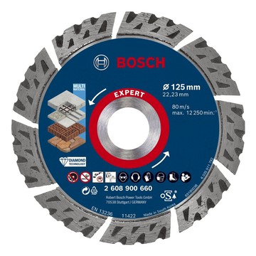 BOSCH 博世 台灣公司貨 超耐久缺口邊鑽石鋸片 2608900660 125mm  1片