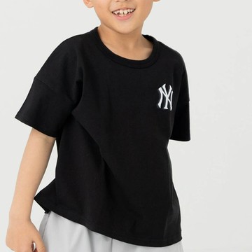 日本 Chil2 - MLB聯名 純棉短袖上衣-紐約洋基-黑