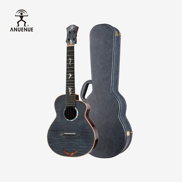 aNueNue✕KYAS Black Whale｜26吋烏克麗麗 全單浸黑虎紋楓木 鯨魚琴 音樂人聯名 彩虹人官方旗艦店