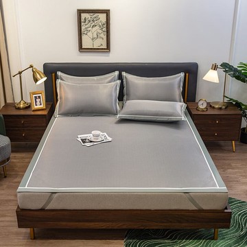 夏天涼蓆可裸睡摺疊冰絲席家用1.8M1.5M三件式宿舍0.9M1.2M兩件套可水洗乳膠涼蓆學生宿舍單人涼蓆 夏季可摺疊冰