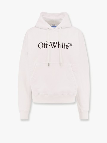 Cotton sweatshirt whit frontal logo print - OFF WHITE - gender_Man