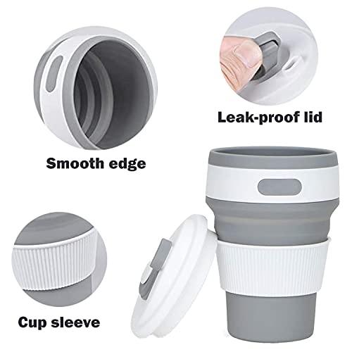 PCS Collapsible Cup Leakproof Silicone Folding Coffee Mugs Outdoor  Of