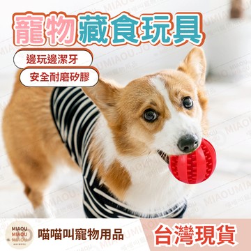 【隔日到貨｜益智玩具】藏食玩具球 狗狗玩具球 潔牙磨牙漏食玩具 耐咬橡膠球 小型犬玩具 發洩玩具 橄欖球 狗玩具球 貓狗
