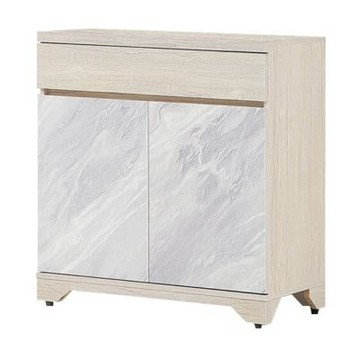 文創集 高利雅雙色2.7尺二門單抽低餐櫃-80x40x89cm免組