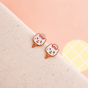 草莓小貓 冰淇淋 ice cream day 耳環