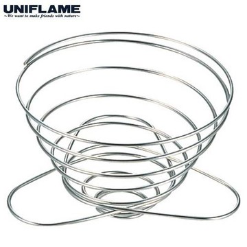 UNIFLAME 咖啡濾架/不鏽鋼咖啡濾紙架/手沖咖啡架 18-8 04 可折疊輕巧4人份 U664018 日本製