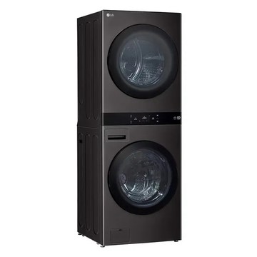 LG 22公斤+20公斤 WashTower AI 智控熱泵除濕洗乾衣機 WD-S2220B 尊爵黑