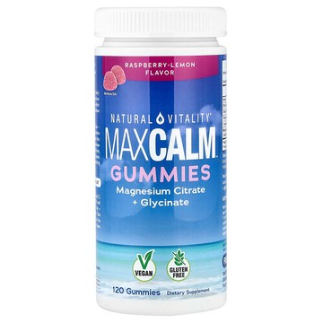 Natural Vitality, CALM® 軟糖，檸檬酸鎂，樹莓檸檬味，120 粒軟糖（每粒軟糖 83 毫克）