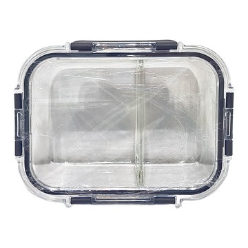 SHIMOYAMA 耐熱玻璃保鮮盒飯盒 2分隔 1040ml  1個  1個