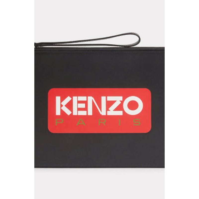 KENZO PARIS ラージ レザー クラッチ Black FD55PM822L41 77 TU | LINE