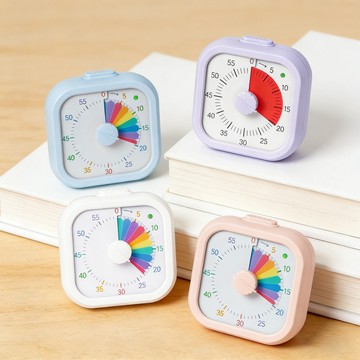 洛陽牡丹 可視化時間管理器靜音倒計時器 廚房烹飪定時器 60 分鐘彩虹款