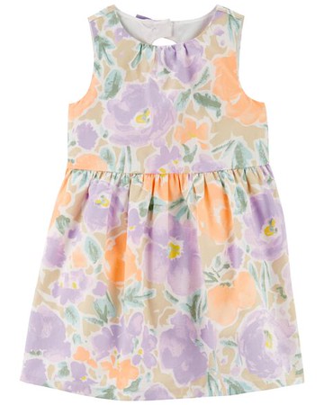 Toddler Floral Sateen Dress
