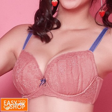 EASY SHOP-繽紛珍奶-大罩杯軟鋼圈少女內衣-戀戀草莓珍奶