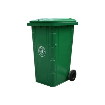 240升鐵質戶外垃圾桶帶蓋帶輪商用街道大號掛車分類環衛垃圾箱[DD080109]